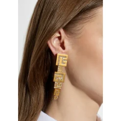 Boucles d'oreilles avec cristaux scintillants