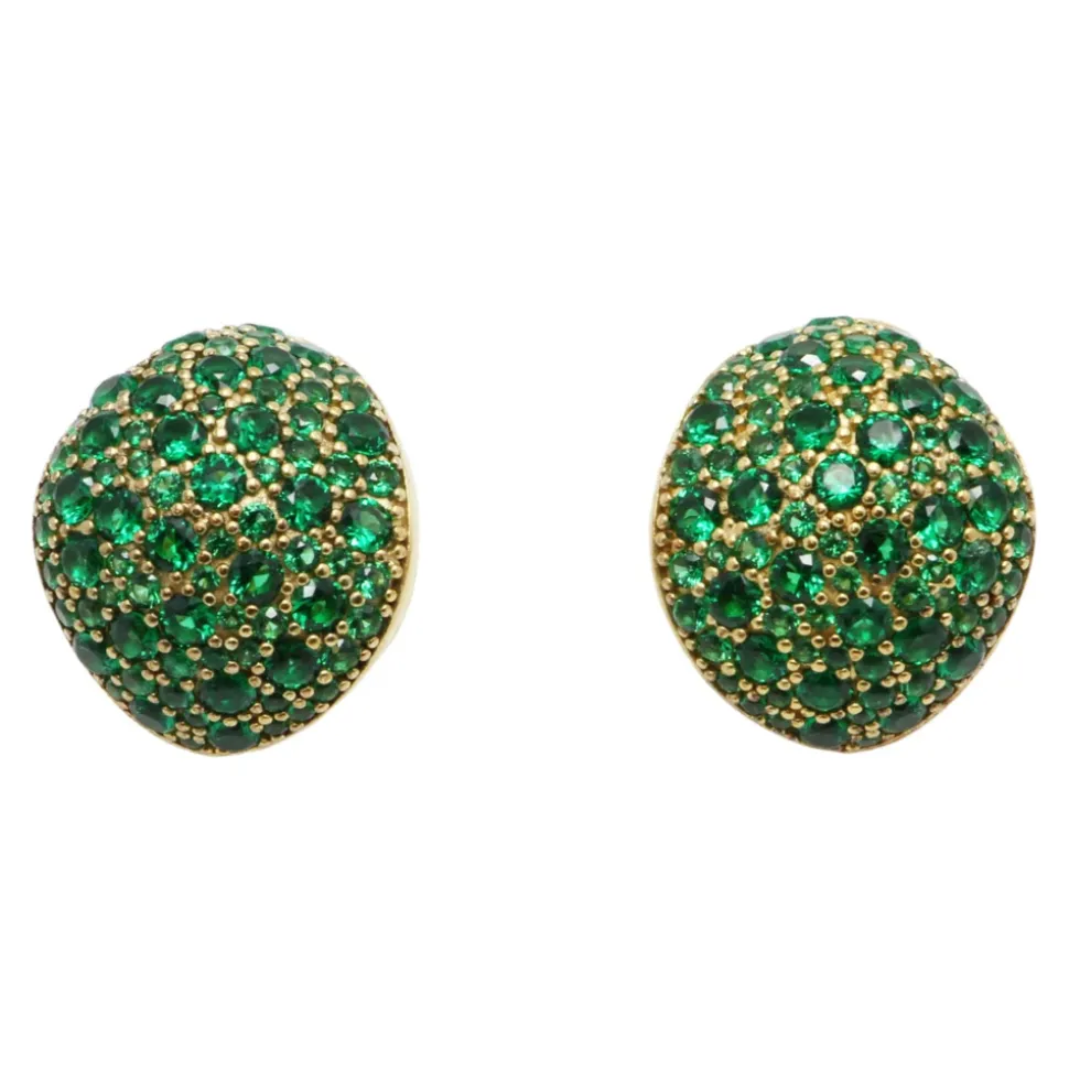 Boucles d`oreilles cluster avec ornement en pierre
