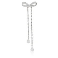 Boucles d'oreilles longues avec cristaux scintillants