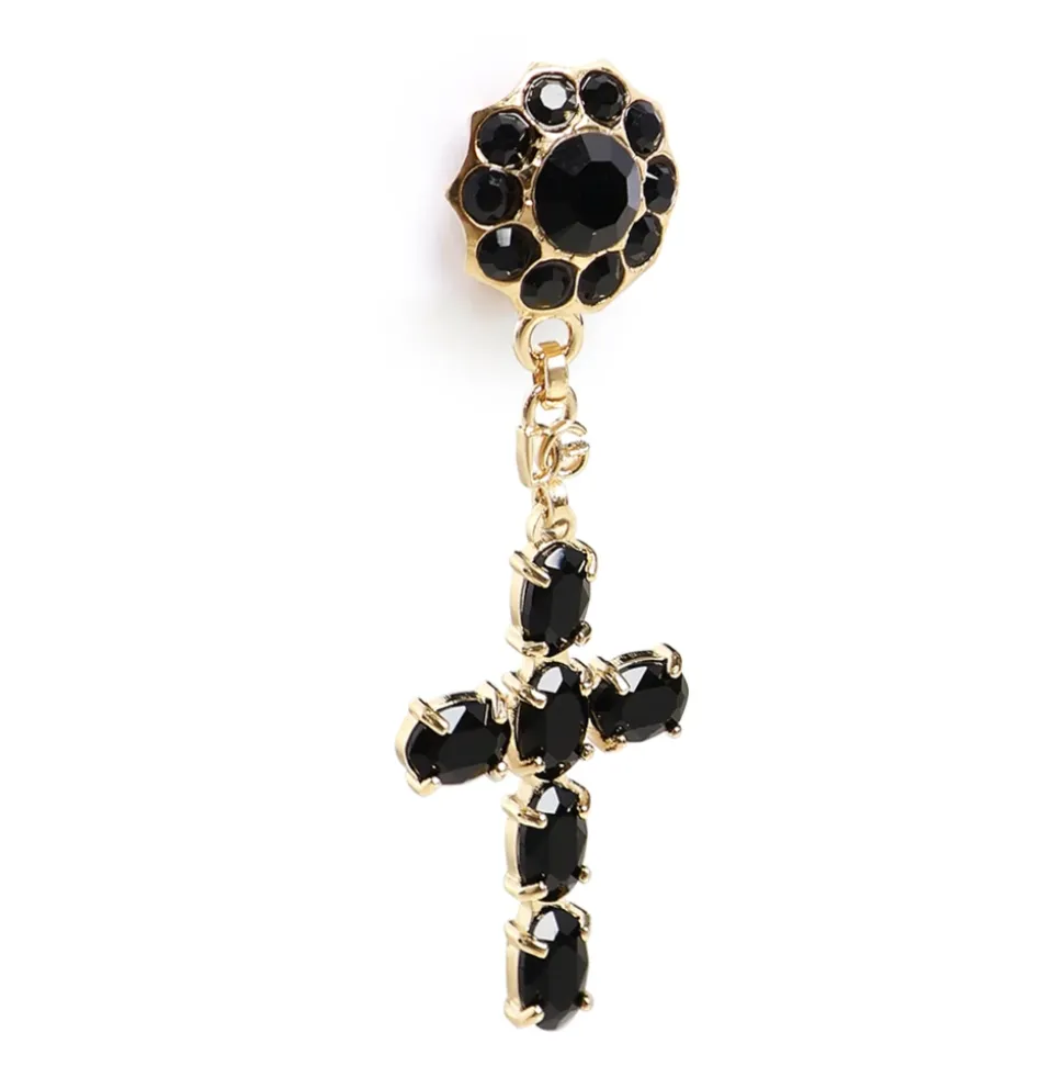 Boucles d'oreilles pendantes avec croix