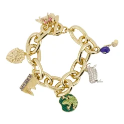 Bracelet Charme en Lien Doré