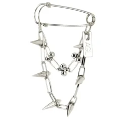 Broche Métal avec Chaîne et Clous