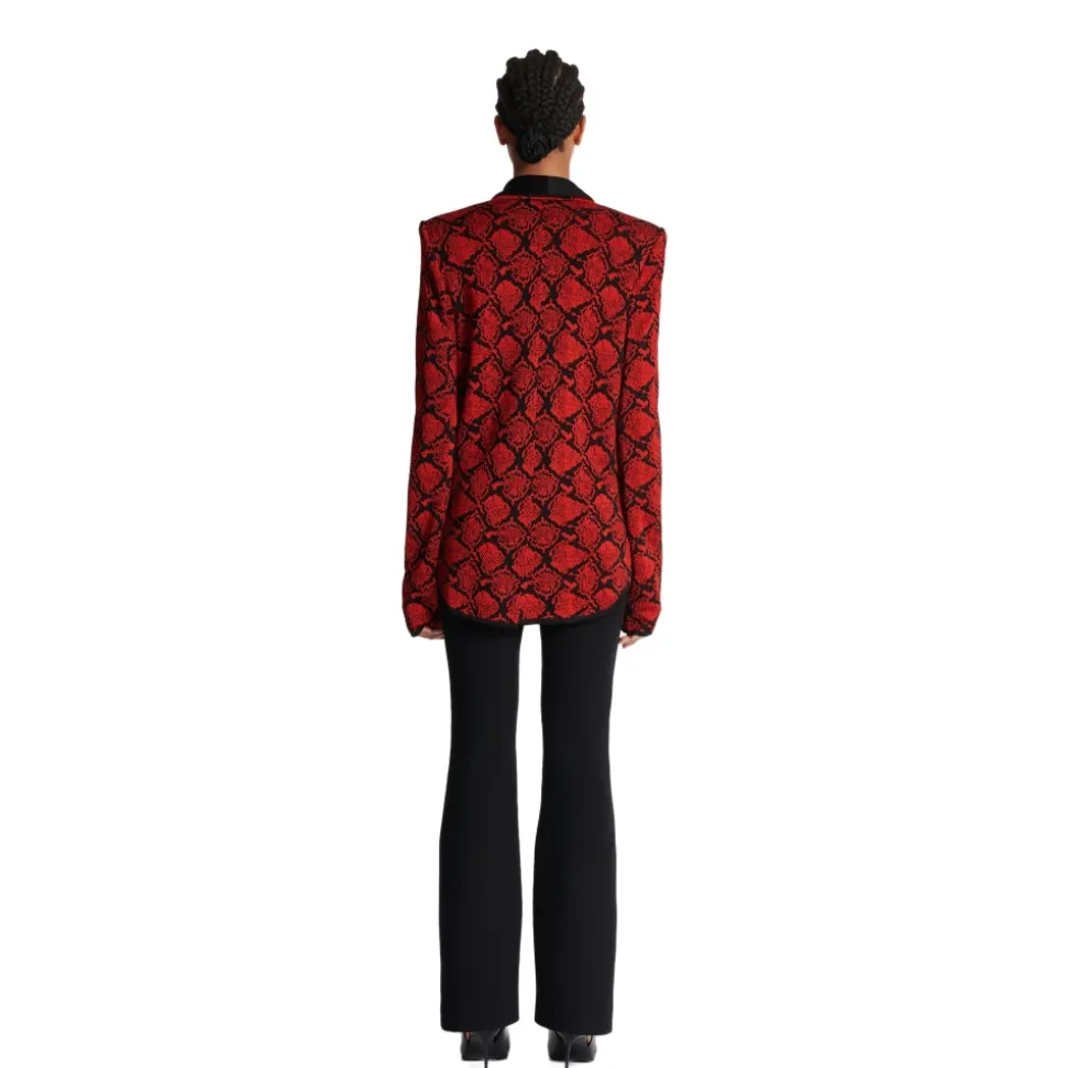 Buttoned Python Print Cardigan