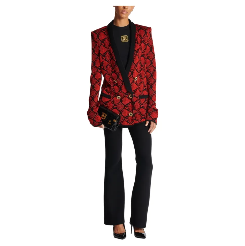Buttoned Python Print Cardigan