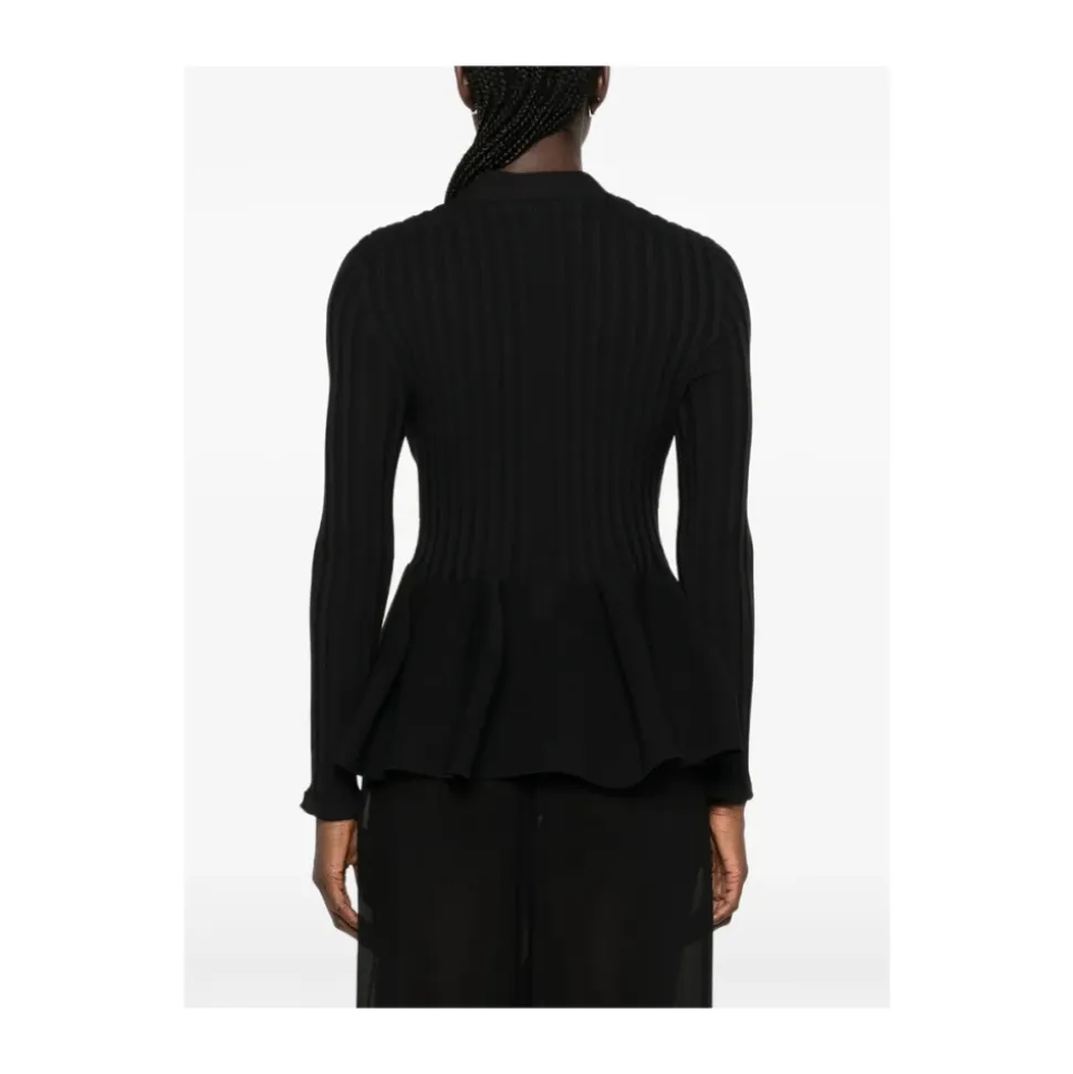 Cardigan côt eo xếp ly dệt kim
