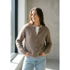 Cardigan Mélange Cachemire et Raton Laveur