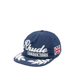 Casquette Brodée Feuille Bleu Marine