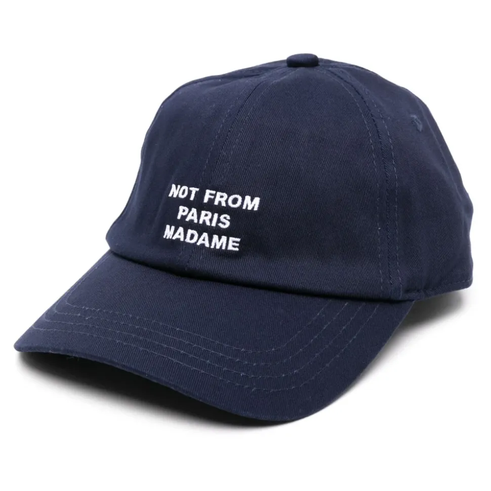 Casquette de baseball en coton avec broderie de slogan