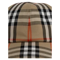 Casquette de baseball en coton à carreaux