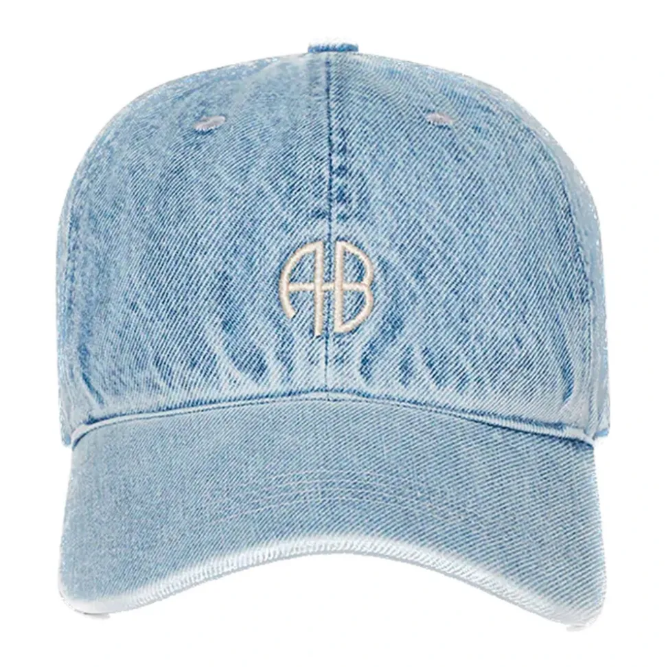 Casquette en Denim Bleu Blanchi