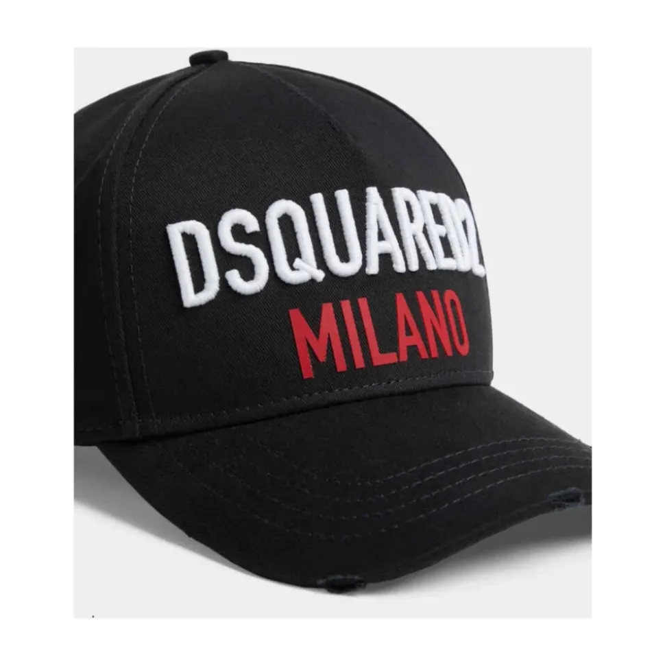 Casquette en Gabardine de Coton Brodée