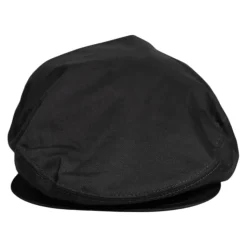 Casquette Newsboy en Coton Noir Cabbie Hat