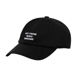 Casquette Noire Slogan Accessoire Streetwear Élégant