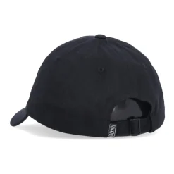 Casquette noire à visière courbée et logo