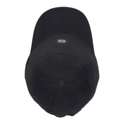 Casquette noire à visière courbée et logo