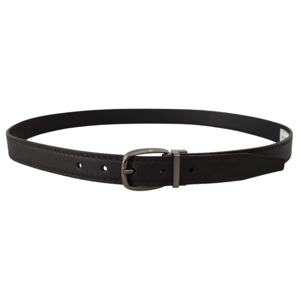 Ceinture en cuir avec boucle logo en métal