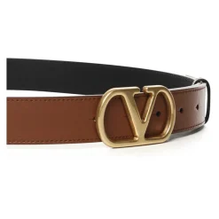 Ceinture en cuir avec détail VLogo