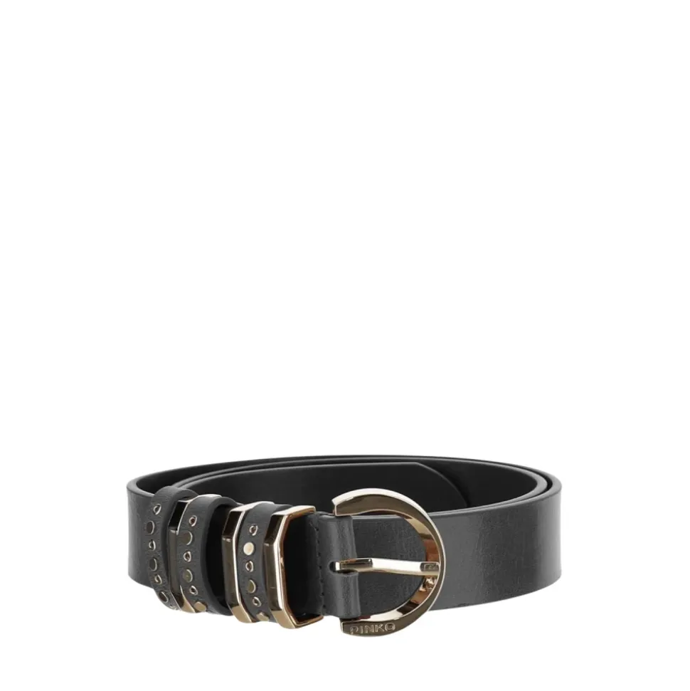 Ceinture en cuir à boucle cloutée