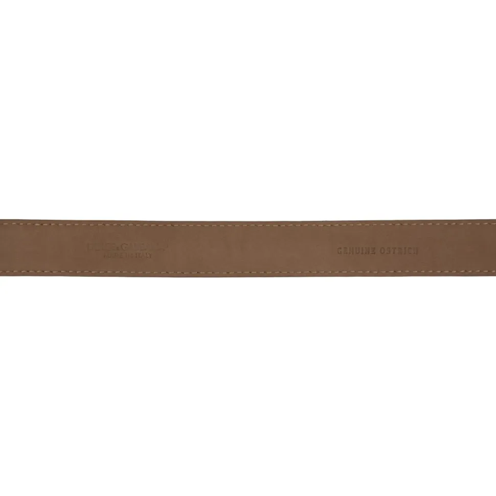 Ceinture en cuir d'autruche