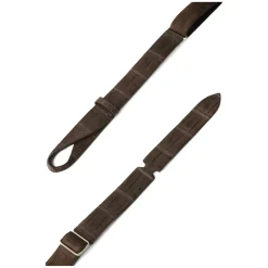 Ceinture en Cuir de Crocodile Marron