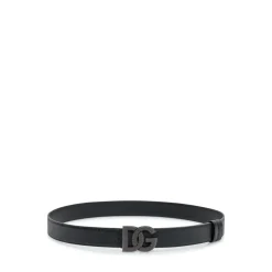 Ceinture en cuir de veau avec boucle logo croisé