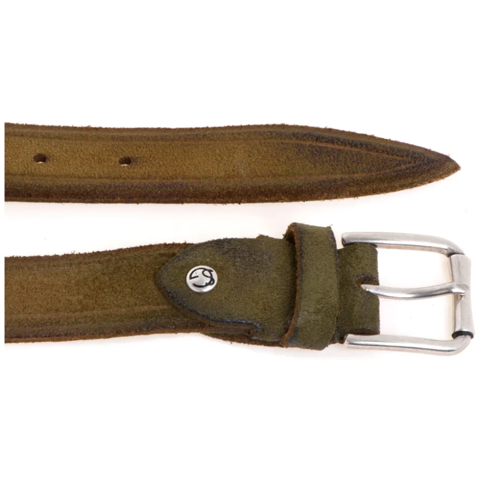 Ceinture en daim effet vintage