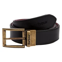 Ceinture réversible en cuir et tissu Modern Tartan