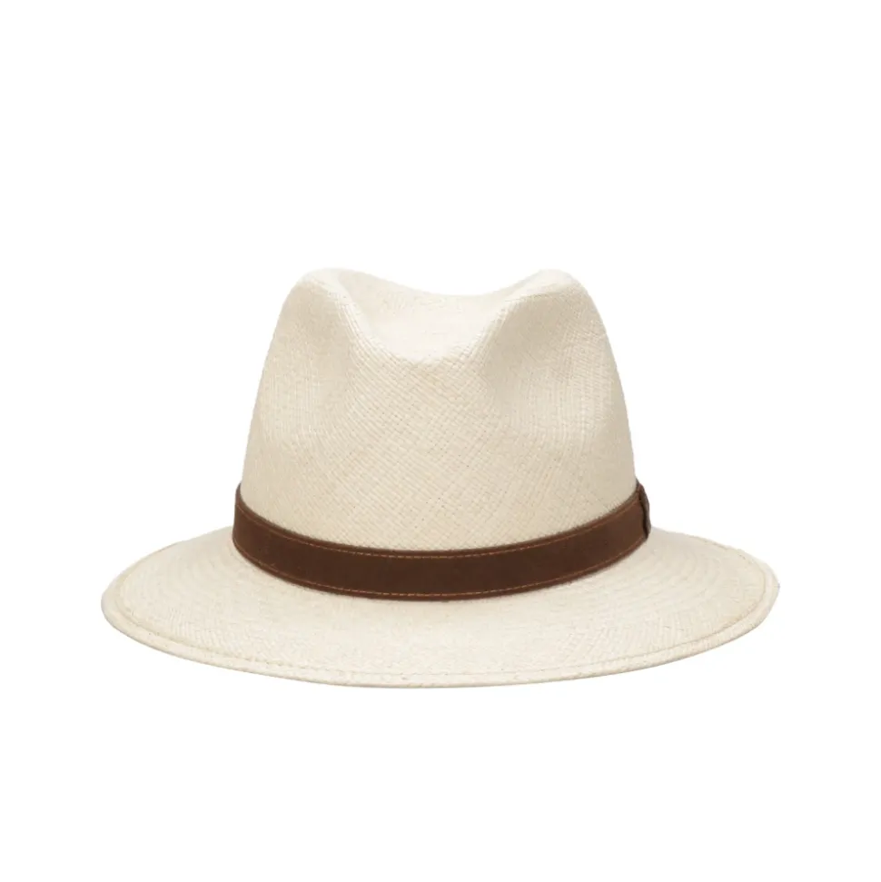 Chapeaux de Paille Panama avec Bandeau Contrastant