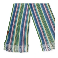 Écharpe Viscose Rayée Multicolore Logo