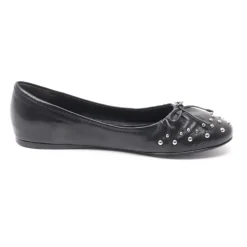 Chaussure ballerine noire cloutée