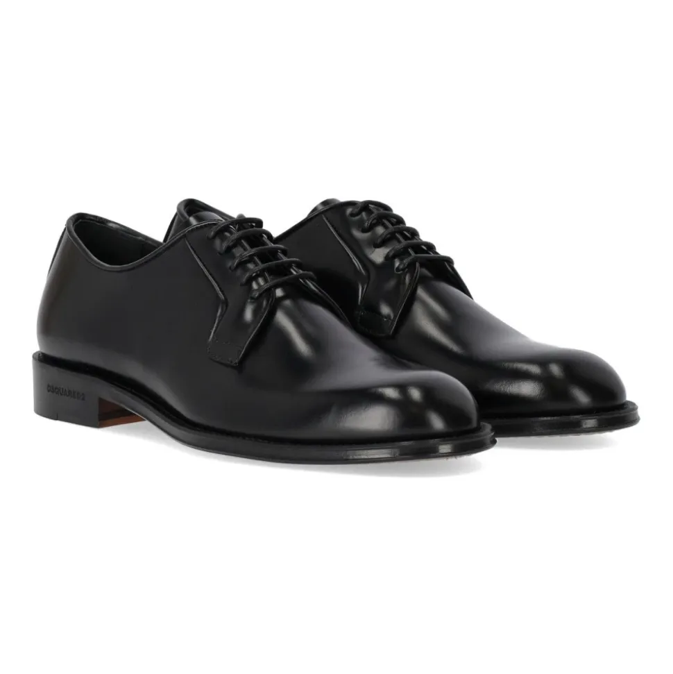 Chaussure Derby Classique en Cuir Noir