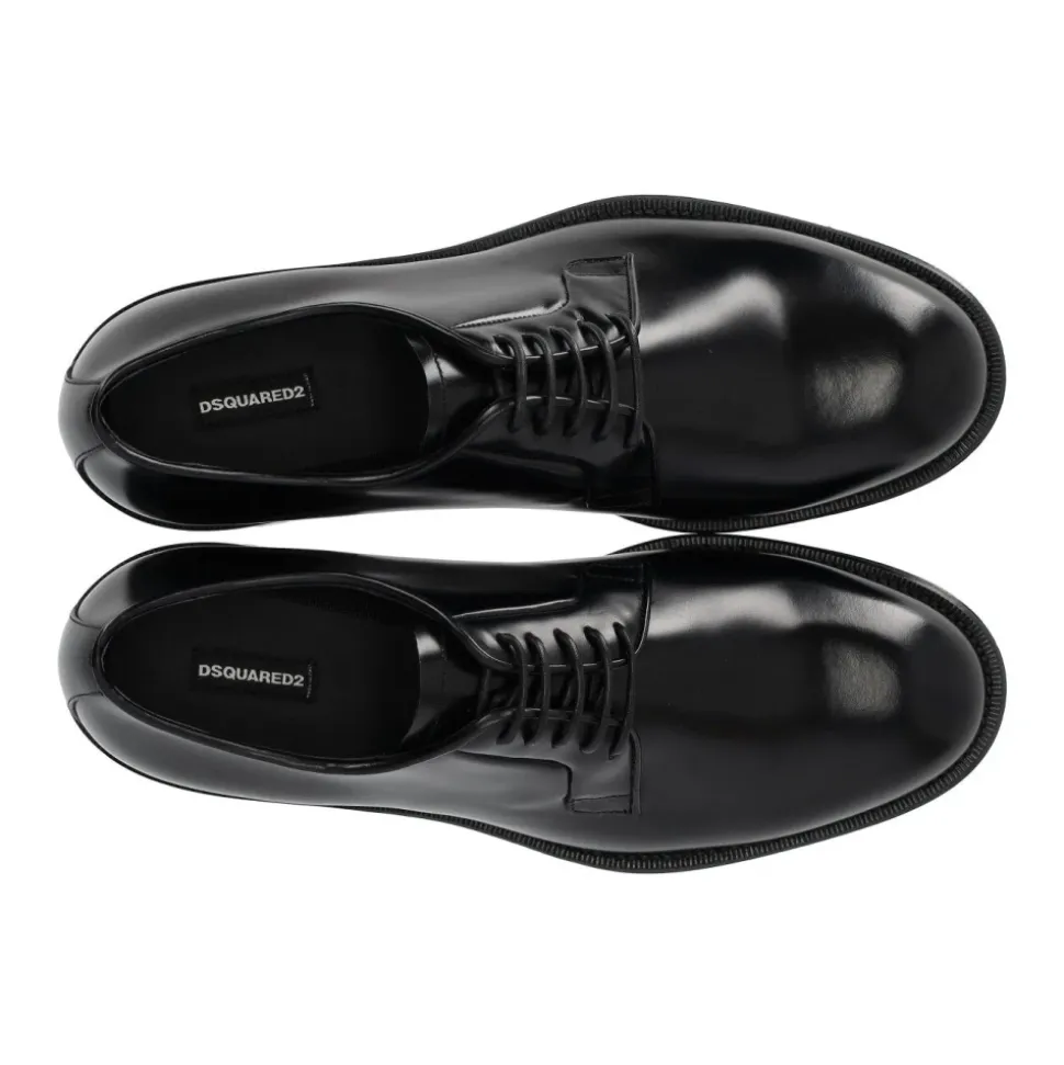 Chaussure Derby Classique en Cuir Noir