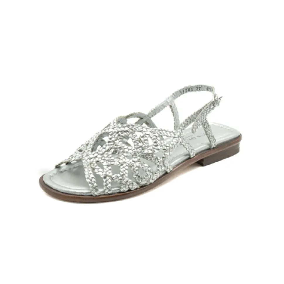 Chaussures de Femme en Métal Argenté
