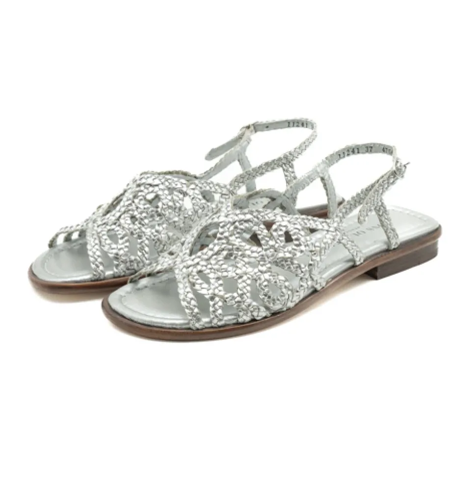 Chaussures de Femme en Métal Argenté