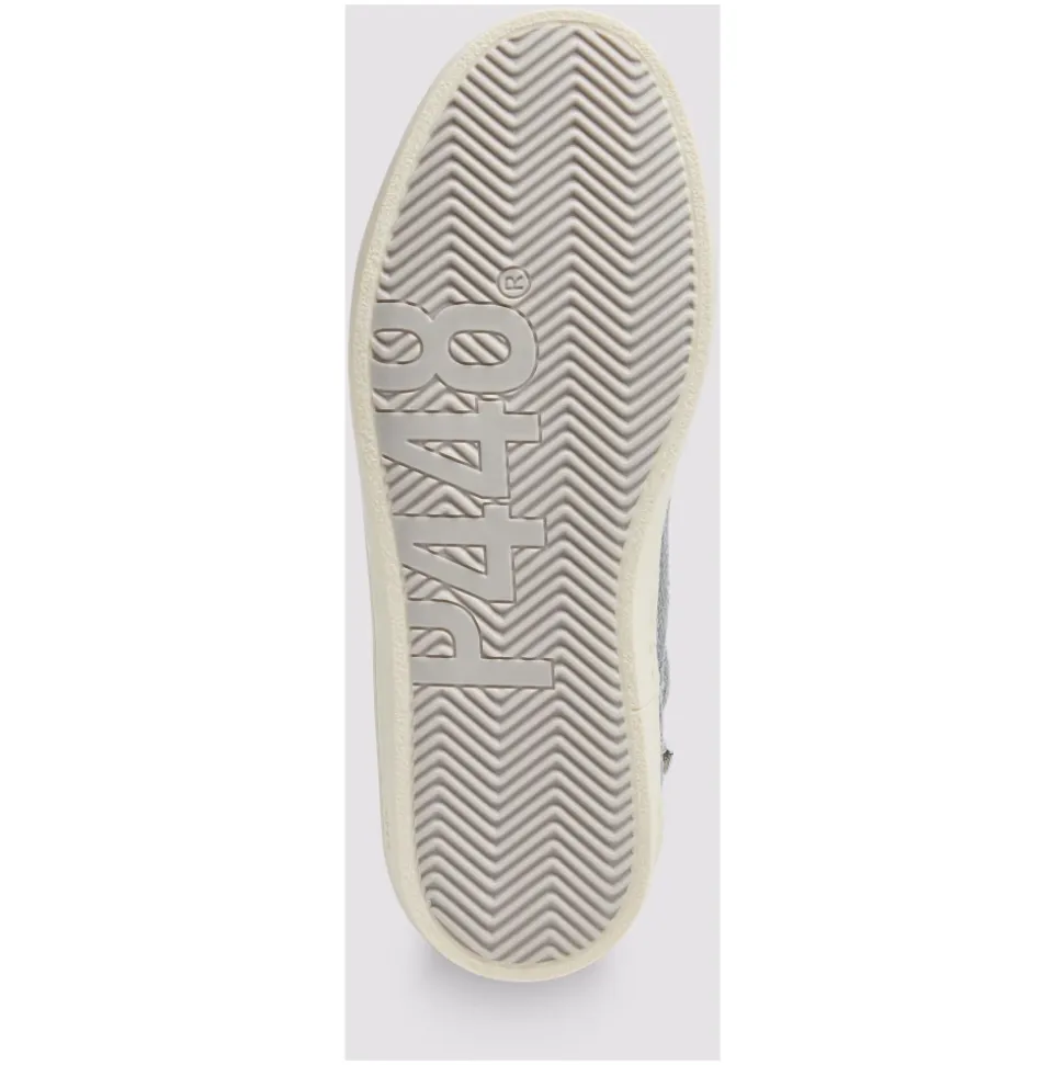 Chaussures de Skate Grises à Paillettes Métalliques