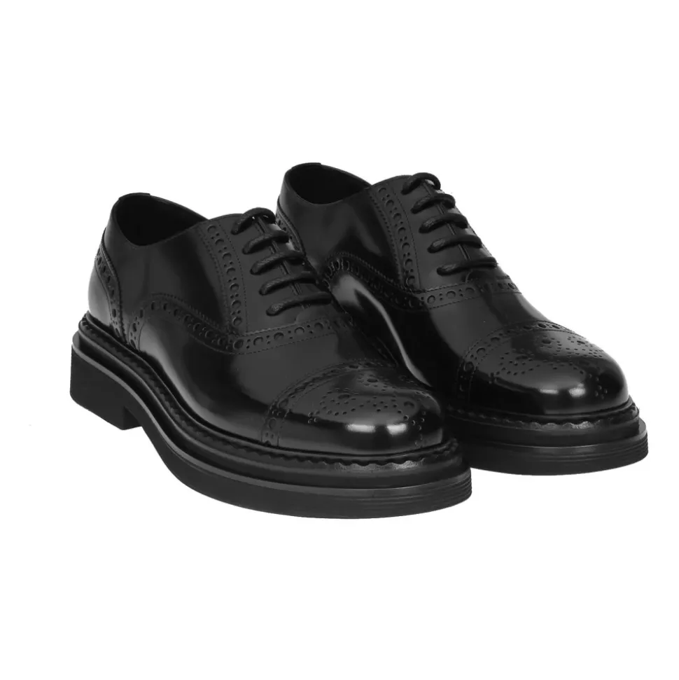Chaussures Oxford en Cuir Noir de Qualité Supérieure