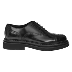 Chaussures Oxford en Cuir Noir de Qualité Supérieure