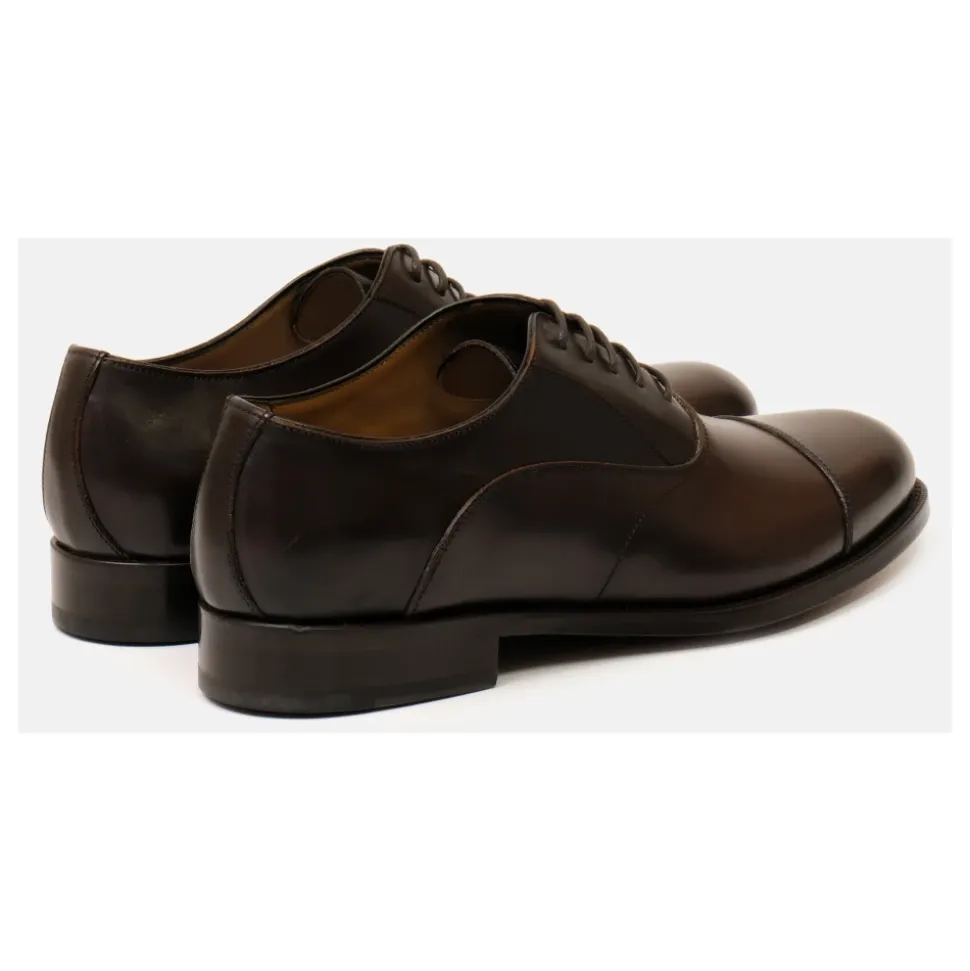Chaussures Oxford marron foncé faites à la main