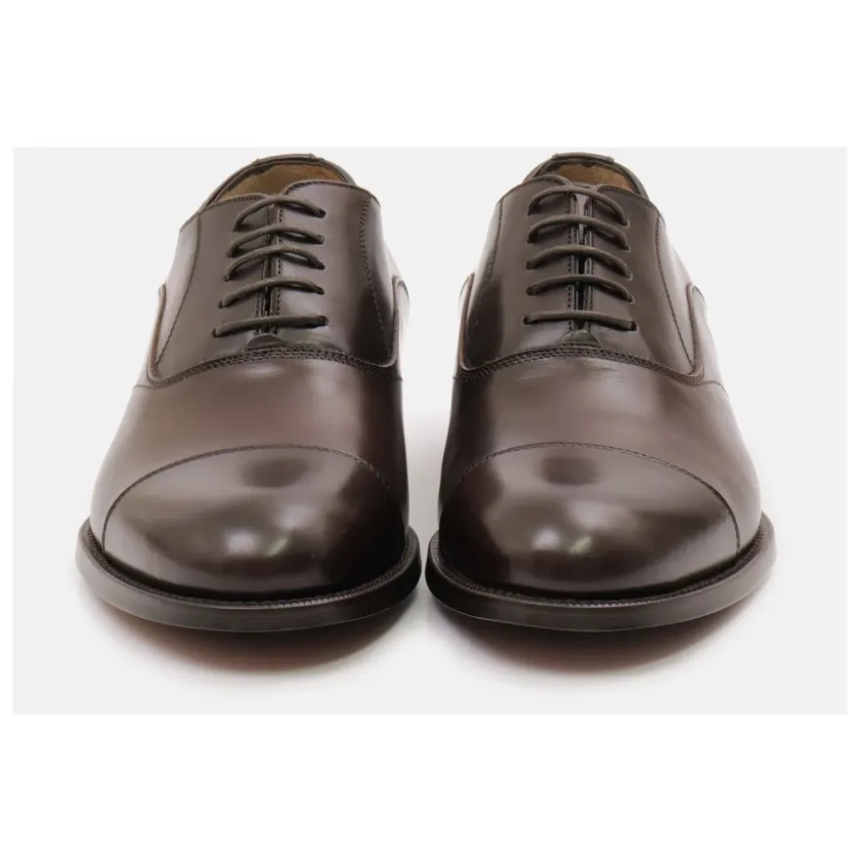 Chaussures Oxford marron foncé faites à la main