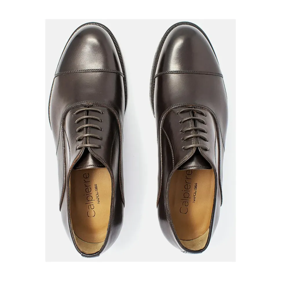 Chaussures Oxford marron foncé faites à la main