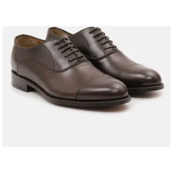 Chaussures Oxford marron foncé faites à la main