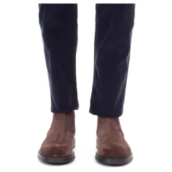 Chaussures Plates en Daim Marron Italie
