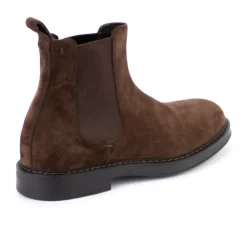 Chaussures Plates en Daim Marron Italie