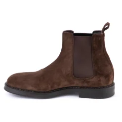 Chaussures Plates en Daim Marron Italie