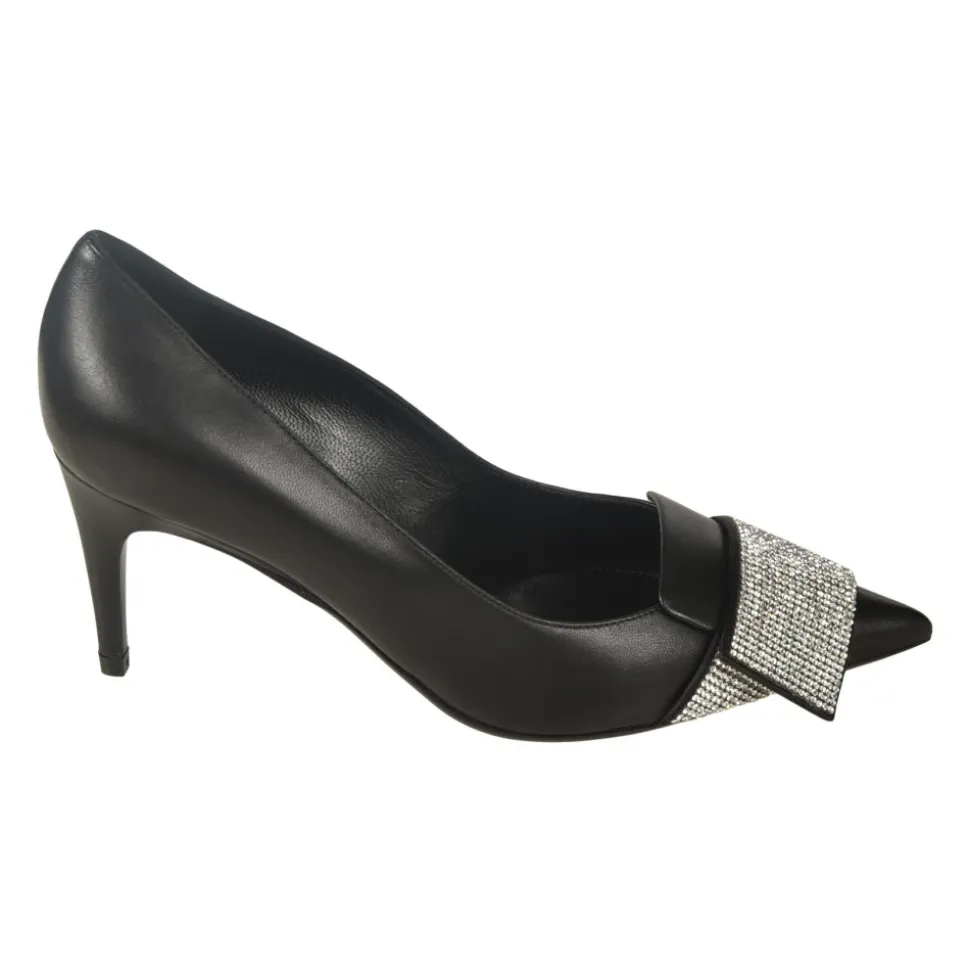 Chaussures plates noires de Sergio Rossi
