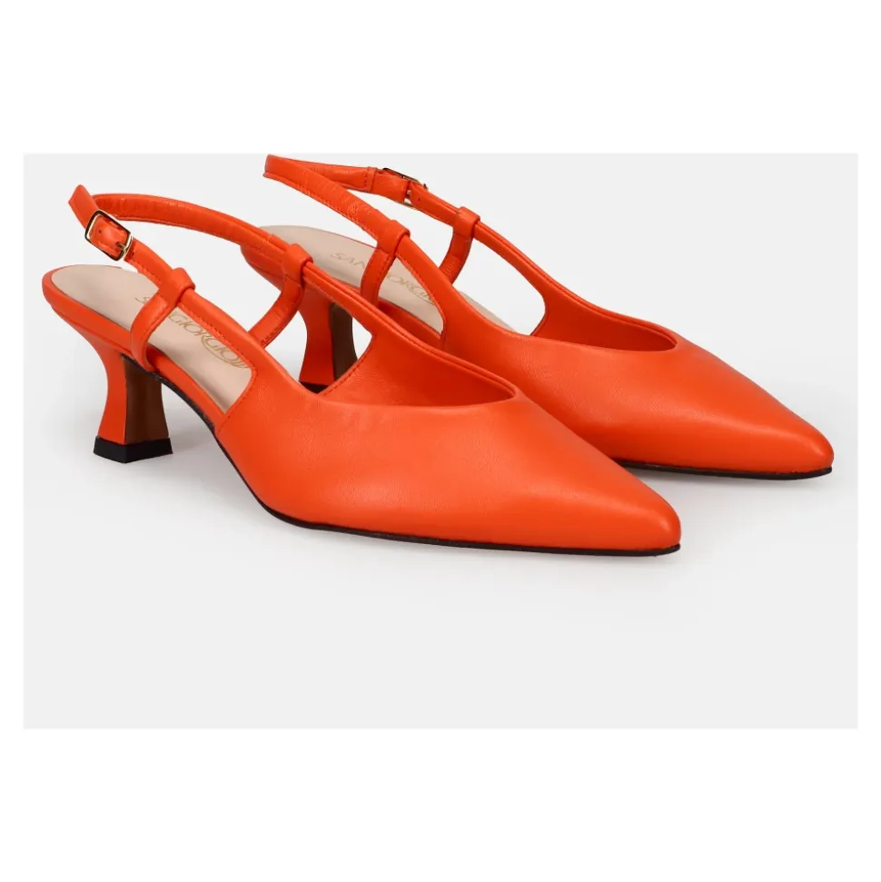 Chaussures à Talon Orange pour une Élégance Quotidienne