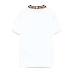 Check Collar Cotton Polo Shirt