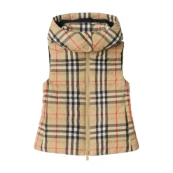 Check Hooded Puffer Gilet