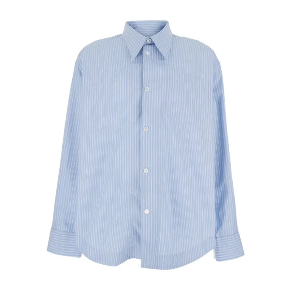 Chemise Boxy Rayée en Coton