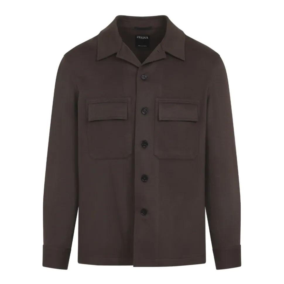 Chemise de Luxe en Cachemire Marron AW25